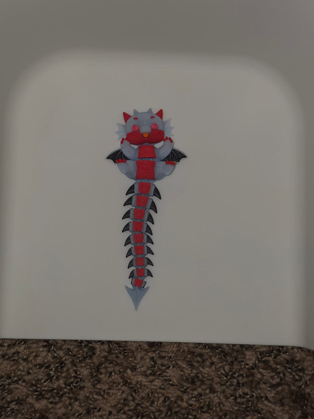 Articulating Transparent Blue Dragon