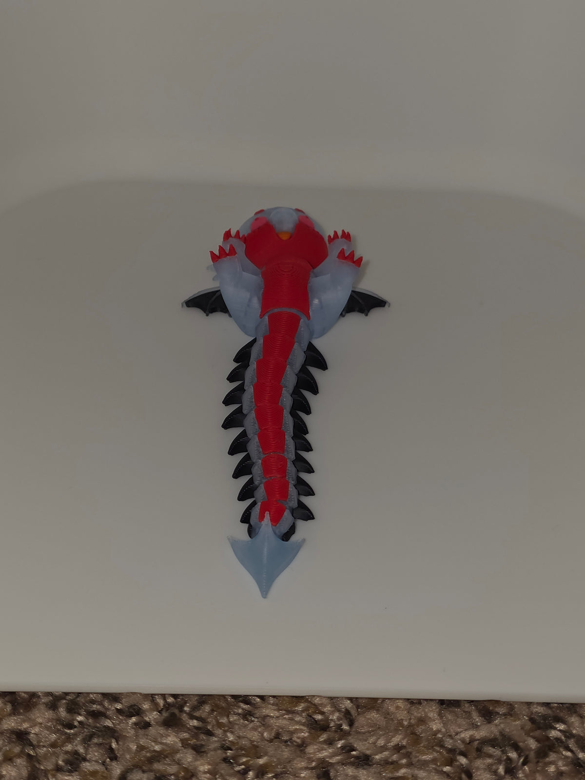 Articulating Transparent Blue Dragon