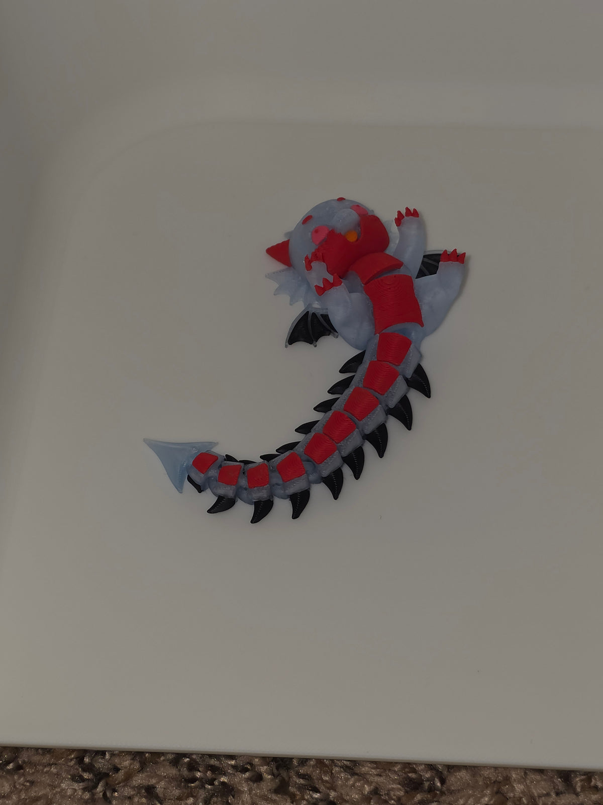 Articulating Transparent Blue Dragon