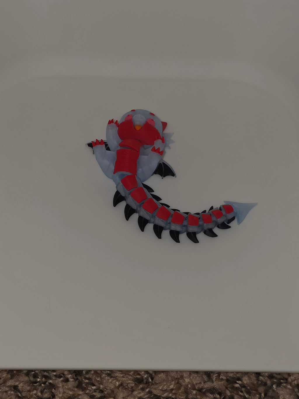 Articulating Transparent Blue Dragon